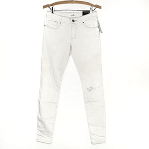 Bootlegger | The Real McCoy Mid Rise Distressed Skinny Jeans US 26 White